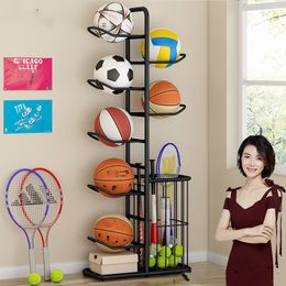 Balls Home Indoor Children's Basketball Football Volleyball Badminton Racket Storage Rack Ball Simple 230822