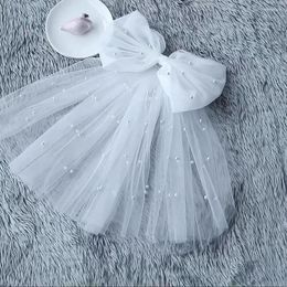 Bridal Veils Lovely Cut Edge Soft Tulle Bow Short Wedding Veil With Comb And Pearls Ivory Accessories