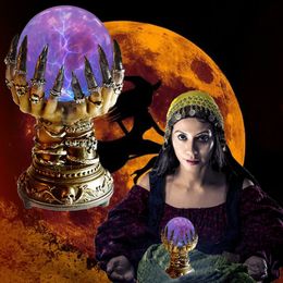Other Event Party Supplies Witch Crystal Ball Halloween Decor Glowing Crystal Ball Plasma Ball Deluxe Magic Skull Finger Ball Spooky Fortune Telling Ball 230822