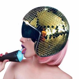 Disco Ball Hat Decorative With Retractable Sunshade Glitter Mirror Glass Headgear Party Decoration For Novelty Gifts Home Art HKD230823