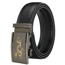Other Fashion Accessories Designer Dragon motif Genuine Leather Belt Men s Automatic Buckle Belts For Men Male Cowhide High Quality Business Gift 230822