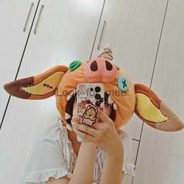 Legends Of Zeldaed Bockbrin Plush Hat Cute Soft Stuffed Cartoon Game Nose Can Make Sound Toy Cosplay Prop Kid Gift HKD230823