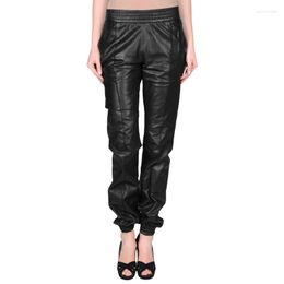 Women's Pants Authentic Leather With Genuine Sheepskin Skin Suitable For Black Fashion Trends