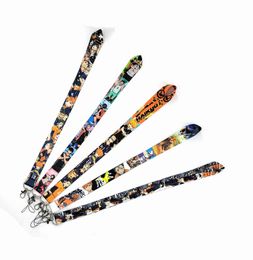 Haikyuu designer Keychain Japanese Anime Lanyard Keychain ID Credit Card Cover Pass Mobile Phone Charm Badge Holder Key Holder Accessories