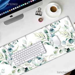 Mouse Pads Wrist Green Plant Leaves Mouse Pad XL Computer Large Mousepad XXL Playmat MousePads Soft Natural Rubber PC Desktop Mouse Pad R230823