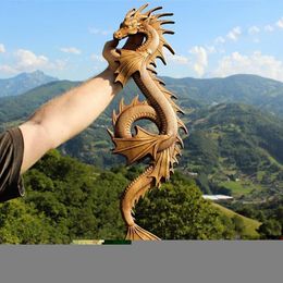 Decorative Objects Figurines Resin Carving Dragon Statue Wall Hanging Decor Sculpture Craft Home Ornament 230823