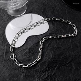 Chains Hip Hop Men's And Women's Necklace OT Buckle Titanium Steel Thick Chain Big O-Shaped Cuban Link Non-Fading