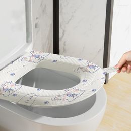 Toilet Seat Covers EVA Cover With Lid Handle Bathroom Washable Waterproof Cushion Pad Cartoon U-Shaped Ring Accessories