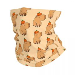 Scarves Capybara Pumpkin Bandana Neck Cover Animal Lover Mask Scarf Multi-use Headband Outdoor Sports For Men Women Adult All Season