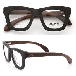 Blue Light Blocking Glasses Women Vintage Wooden Glasses Frames Men Wood Eyeglass Frames Oversized Fashionable Square Retro Rx Eyeglasses Frames Optical 230823