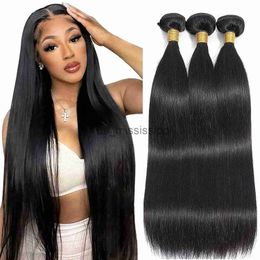 Synthetic Wigs Bone Straight Bundles Human Hair 10A Brazilian Hair Bundles Weave Unprocessed Virgin Straight Hair for Black Women x0823