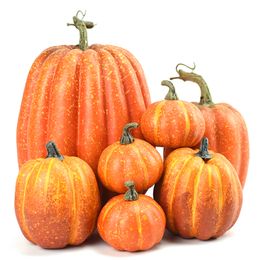 Party Decoration 7Pcs Halloween Simulation Pumpkin Model Artificial Craft Fall Harvest 230822