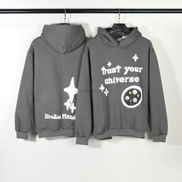 Sweatshirts Mens Designer Hoodies Fashion Streetwear American High Street Fashion Brand Broken Believes in Your Cosmic Foam Graffiti Sweater Loose Couple Hoodie