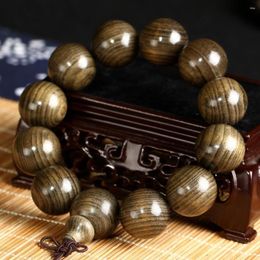 Strand Wholesale Boutique Jinshinan Ebony Dark Wood Buddha Beads Hand String 20/18/15mm Men's Bracelet Birthday Gift Chinese