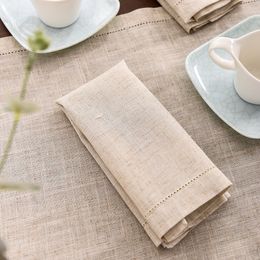 Table Napkin 12pcs Linen Party Table Cloth Dinner Napkin Restaurant Home Napkins Wedding Linen Fabric Napkins 4 Size 230823