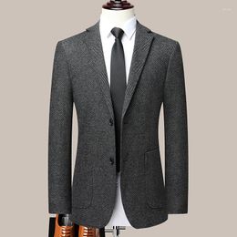 Men's Suits 2023Autumn And Winter Fashion Handsome High Quality Business Wool Suit Casual Single West Coat Middle-aged Jacket