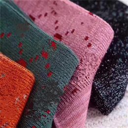 Designer men's women's socks luxury sports winter embroidered cotton socks with box225a
