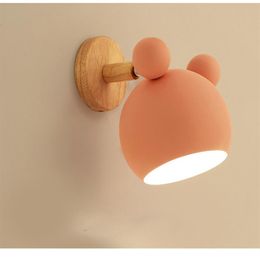 Modern macaroon wall light indoor bedside Europe wall light lounge reading metal decorative wall sconces300v