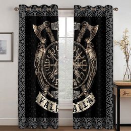 Sheer Curtains Black Astrology Moon Phase Galaxy Boho Mandola Floral Thin Window for Living Room Bedroom Decor 2 Pieces 230822