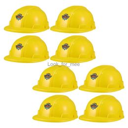 8 Pcs Tool Hat Construction Worker Toys Building Dress Up Hats Kids Hard Party Plastic Toddler HKD230823