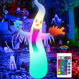 Party Decoration Led Halloween Inflatable Scary Ghost With Colour Changing Remote Control Glowing Prop For Garden Courtyard Decor 230822