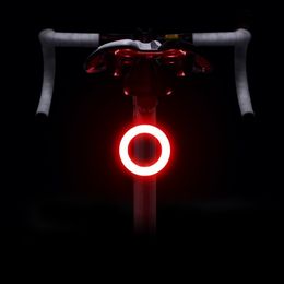 Bike Lights Bicycle Smart Auto Brake Sensing Light Waterproof LED Charging Cycling Taillight Rear Warn 230823