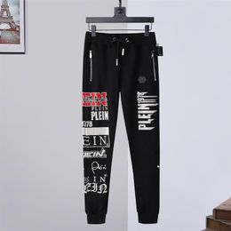 PLEIN BEAR JOGGING TROUSERS STONES GOTHIC Mens Womens Pants Sports Luxury Designers Sweatpants Drawstring Joggers Couple Brand Clo2670