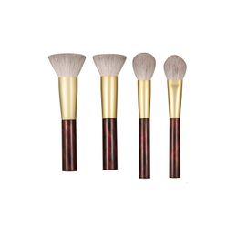 Makeup Tools Professional Handmade Brushes 1PC Soft Snow Goat Hair Face Powder Blush Brush Raw Lacquer Handle Make Up 230822