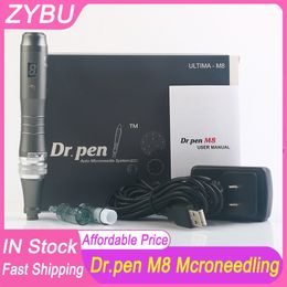 Dermapen professional dr.pen M8 2pcs 16 pin 6 speed MTS microneedle manufacturer micro needling meso therapy derma pen skin care tool