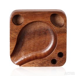 Toppuff Smoking Natural Wood Smoking Rolling Tray 60mm with Cone Holder Smoking Wood Rolling Tray Accessories