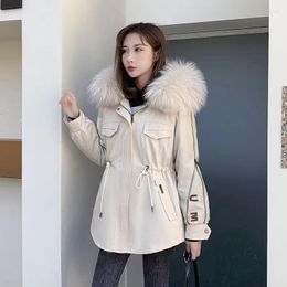 Women's Fur 2023 Autumn Winter Style Pie Female Fashion Hair Inner Collar Removable Mid-length Imitation Coat