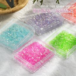 Nail Art Decorations 1Box Glass Craft Glitter Broken Pieces Irregular Crushed Crystal Chips Chunky Flakes Sequins For Arts DIY Stones