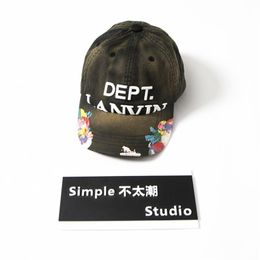 Ball Caps Hip Hop Graffiti Hat Casual Lettering Curved Brim Vintage Baseball Cap for Men and Women Splash ink Letters Printing2234