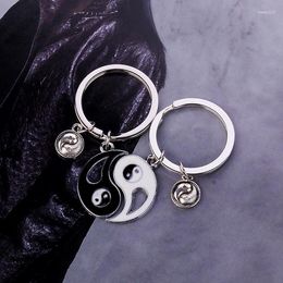 Keychains Keychain YinFashion Chinese Style Keyring 360 Degrees Rotated Moon Bag Pendant Cool Stuff Chain Men Original Gifts