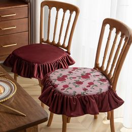 Chair Covers Vintage Jacquard Dining Cushion Flounces Decorative Seat Home Decor Pad Outdoor Garden Cushions Fashion