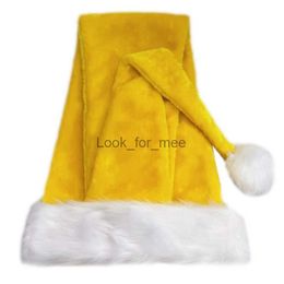 Long Christmas Hat Christmas Party Hat Plush Santa Hat Navidad Props New Year Thick Christmas Hat Adults Kids HKD230823