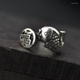 Wedding Rings Ethnic Style Hollowed-out Lucky Character Small Fish And Carp Ring With Jump Dragon Gate Female Art Gift