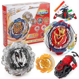 Spinning Top Bey Burst DB B-201 Zest Achilles Customized Set Blade Toy Gyro Spinning Top Metal Battle with Launcher for Kids Children Boys 230823
