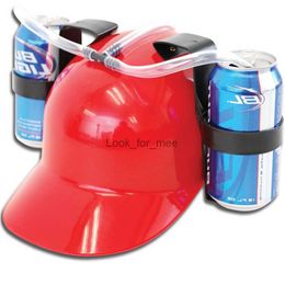 Beverage Helmet Drinking Beer cola Coke Soda Miner Hat Lazy lounged Straw Cap Birthday Party Cool Unique Toy Prop Holder Guzzler HKD230823