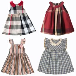 outdoors girls dress dresses clothing plaid skirts princess dresses summer designer aline dress children baby girl skirt