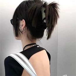 Backs Earrings Fashion Exquisite Hollow Flower Ear Bone Clip Non-Pierced Earring Silver Color Cuff For Women Girls Aesthetic Jewelry