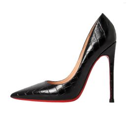 Dress Shoes JIESHAO 2023 For Women's High Heel Red Shiny Bottoms Brand Pumps Sexy 8cm 10cm 12cm Pointed Toe Party Prom Wedding