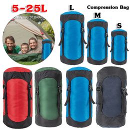 Sleeping Bags 5-35L Ultralight Compression Bag 40D Waterproof Nylon Compression Stuff Sack for Outdoor Sleeping Bag Camping Hiking Backpacking 230823