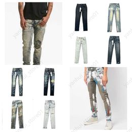Purple Brand jeans Men's designer jeans Anti Slim Fit Casual fashiion jeans true Brand yya13
