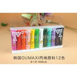 Nail Polish 12 Colours Professional Nail Lacquer Varnish 3D Nail Art Painting Drawing Design Nail Polish Tube Set 230822