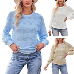 Women's Sweaters Ladies Womens Cable Knitted Long Sleeve Sweater Jumper Top Knit Neck