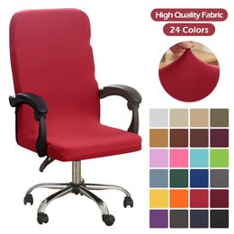 Chair Covers Spandex Office Stretch Gaming Chair Cover Solid Colour Computer Chairs Cover Elastic Chair Slipcovers For Home 230823