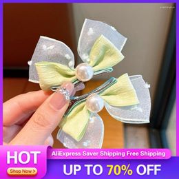 Hair Accessories Three-dimensional Bow Pair Clip Cute Headwear Korean Style Pearl Hairpin Children Ears Baby