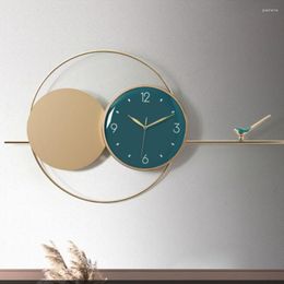 Wall Clocks Living Room Clock Decoration Elegant Gift Quartz Unique Home Gold Round Modern Number Needles Horloge Art Decor