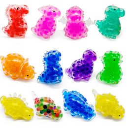 Squishy Stress Balls Decompression Dinosaur Toy Colorful Gel Water Beads Balls Inside Birthday Gift Goodie Bags